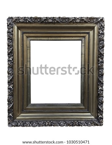 Antique frame on the white background