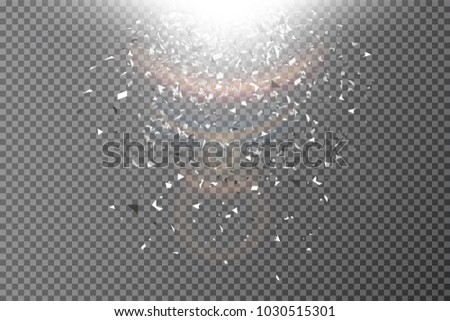 light effect in sky, explosion on transparent background