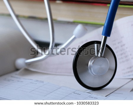stethoscope for doctor and medical nursing people in hospital, healing of patients, object