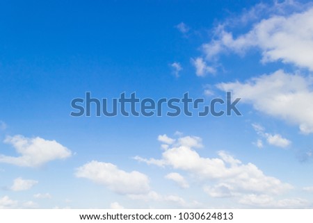 blue sky and white cloud fluffy