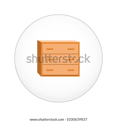 Chest icon. Silhouette in a circle. Isolated Vector Illustration

