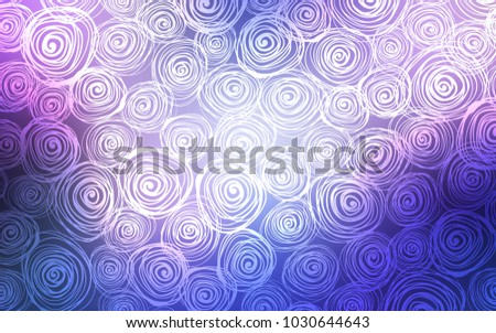 Light Pink, Blue vector abstract doodle pattern. Doodle illustration of roses in Origami style with gradient. The elegant pattern can be used as a part of a brand book.