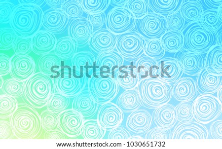 Light Blue, Green vector natural elegant background. Roses on elegant natural pattern with gradient. Brand-new design for your business.