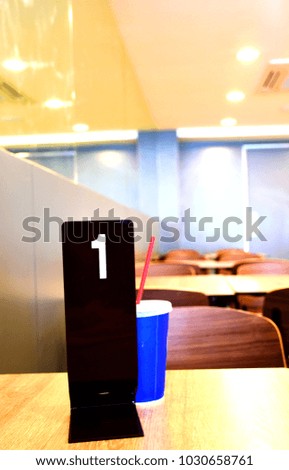 Photography of number 1 order number, food is coming, waiting for the order .