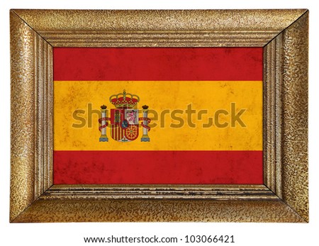 Spain framed flag background