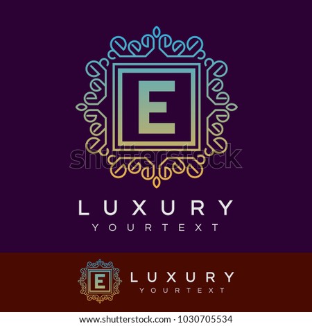 luxury initial Letter E Logo design