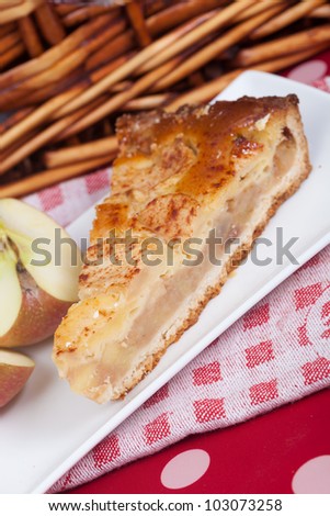 Delicious slice of home made apple pie