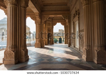 Chhatri of Gaitor, tomb of the royal family, Jaipur, Rajasthan, India, Asia