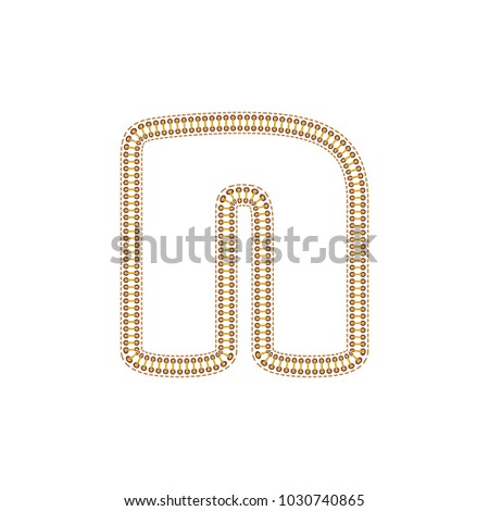 N Sewing Letter Logo Icon Design