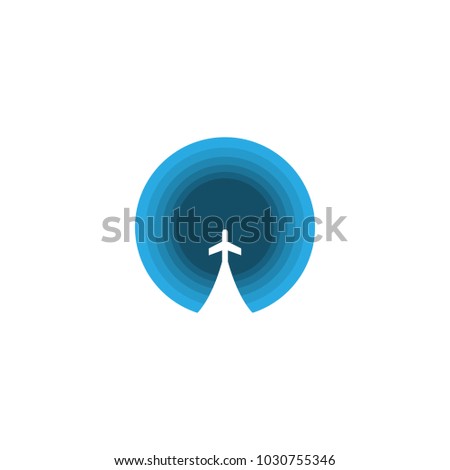 Abstract plane transportation logo design concept 