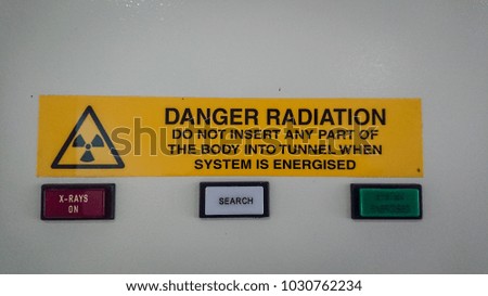 symbol on x-ray baggage scanner