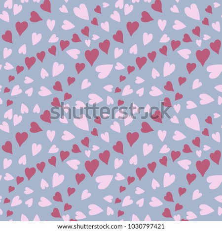 Hearts seamless pattern. Vector