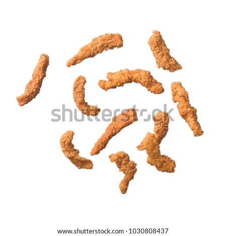 chicken strips isolated Royalty-Free Stock Photo #1030808437