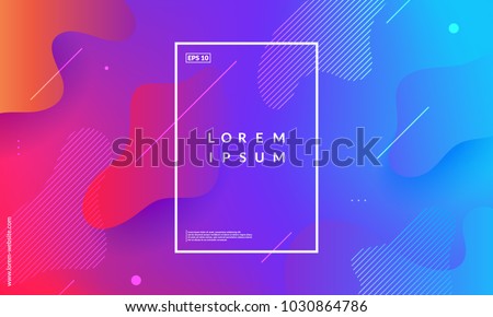 Colorful geometric background. Fluid shapes composition. Eps10 vector. Royalty-Free Stock Photo #1030864786
