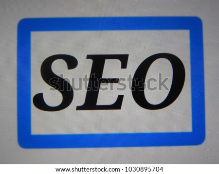 Text SEO Typed on an Abstract background