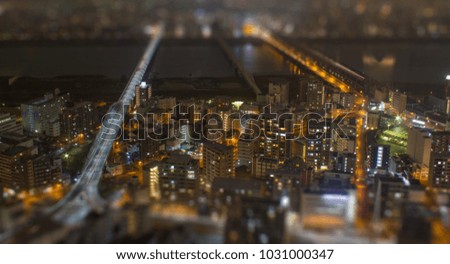 Night scene of Osaka