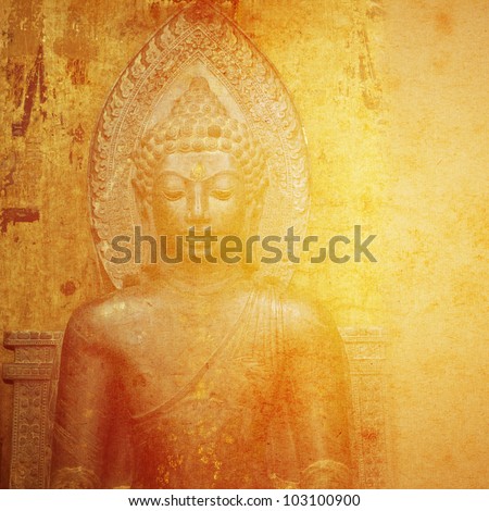 Abstract Buddhist Collage Background