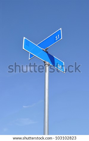 Street Sign Blue Sky