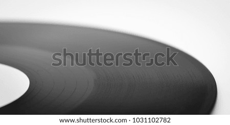Black & White Vinyl record close-up background 