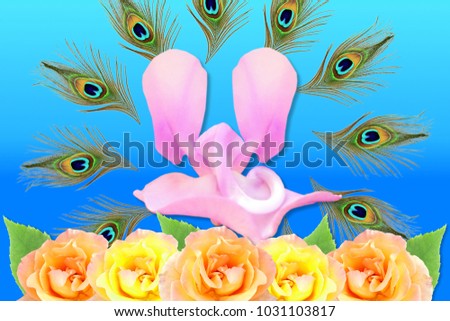 natural ganesh or ganesha flower image as hindu god