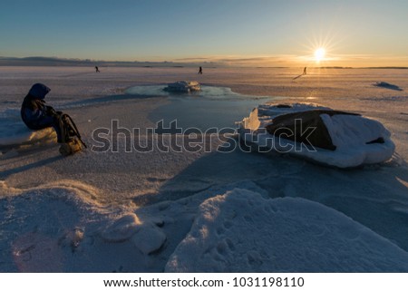 Nordic winter on the sea