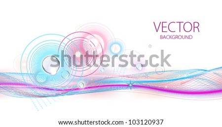 abstract wave lines background