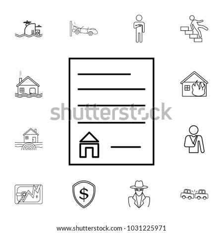 House Contract line icon.Element of popular Insurance icon. Premium quality graphic design. Signs, symbols collection icon for websites, web design,