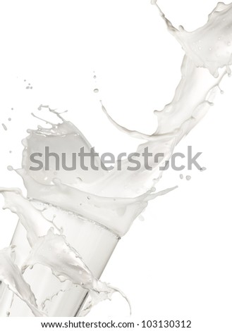 Milk drink, isolated on white background