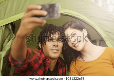 Taking a selfie on vacation