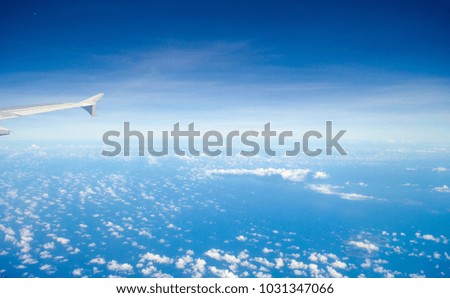 Sky on the plane. Royalty-Free Stock Photo #1031347066