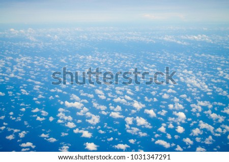 Sky on the plane. Royalty-Free Stock Photo #1031347291