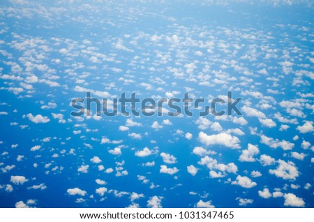Sky on the plane. Royalty-Free Stock Photo #1031347465