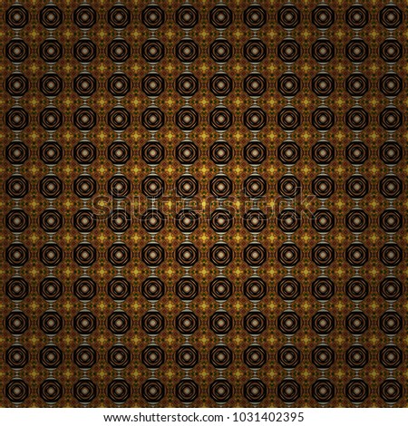 Vector abstract seamless pattern, stylized pattern background, tiles pattern in brown, orange and black colors.