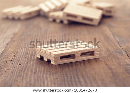 Wooden pallets on wooden background