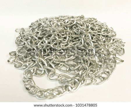 Long chain Aluminum. Royalty-Free Stock Photo #1031478805