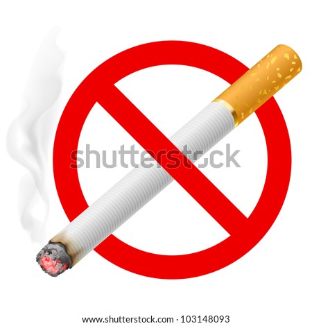 The sign no smoking. Illustration on white background
