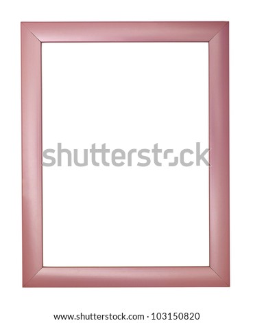 wooden frame for painting or picture on white background with clipping path