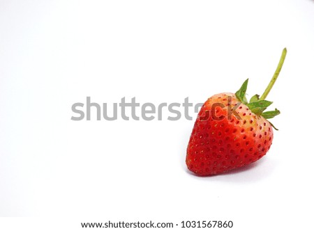  Red strawberry and white background Royalty-Free Stock Photo #1031567860
