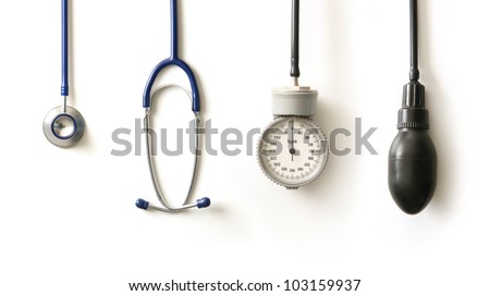 Stethoscope isolated on white Royalty-Free Stock Photo #103159937