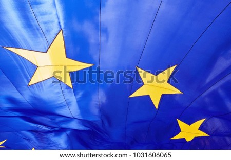 A large fragment of the flag of the European Union