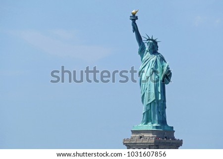 Statue of Liberty in Liberty Island in New York City, USA