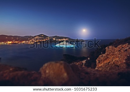 mediterranean sea Ocean Overview in Ibiza Spain 