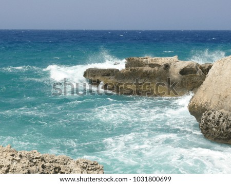 Sea that Slams on the Rocks of Sicily 