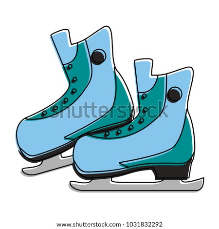 ice skates winter sports related icon image 