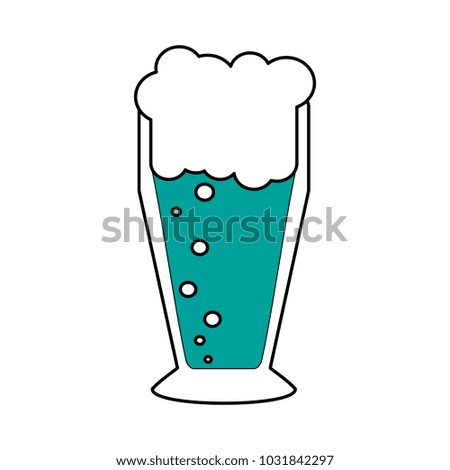 Isolated beer glass design