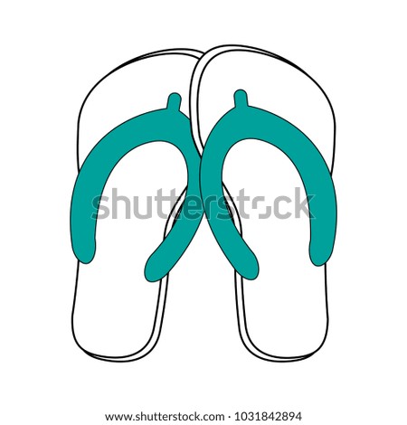 Isolated sandals design