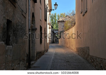  Medieval street in Segovia, Spain