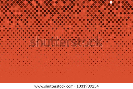Dark Red vector illustration which consist of circles. Dotted gradient design for your business. Creative geometric background in halftone style with colored spots.