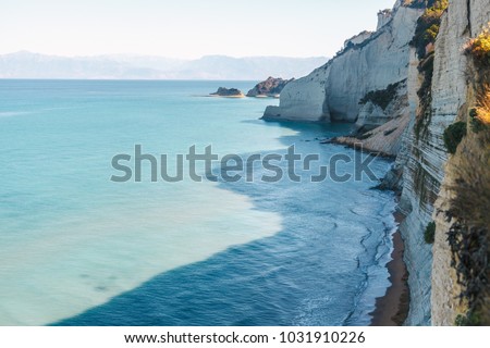 beach on corfu island