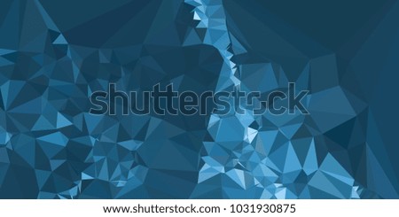 Low polygonal mosaic layout for horizontal banner, label, tag, flyer and  abstract web background. Copy space. Vector clip art.